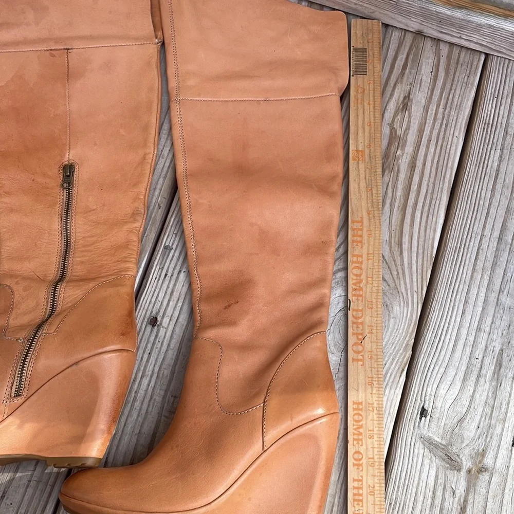 Kork Ease Adrianne Tan Leather OTK Boots 8.5